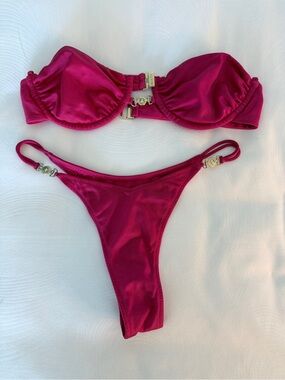 Fuchsia Underwire Bikini Set - Women Swim Bikini